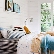 RANDOM BLUE SPOT FITTED SHEET