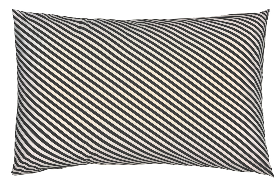 LICORICE PINSTRIPE PILLOWCASE