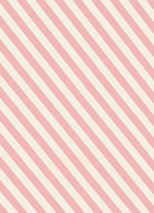 PEONY STRIPE COT FITTED SHEET