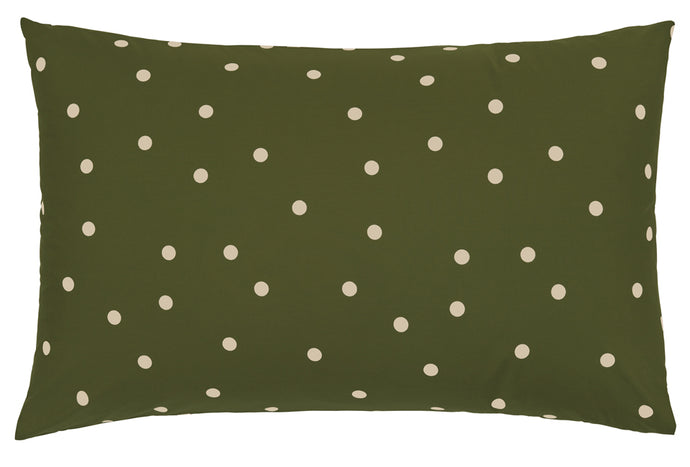 OLIVE RANDOM SPOT PILLOWCASE