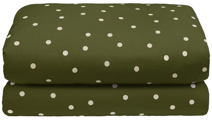 OLIVE RANDOM SPOT QUILT COVER