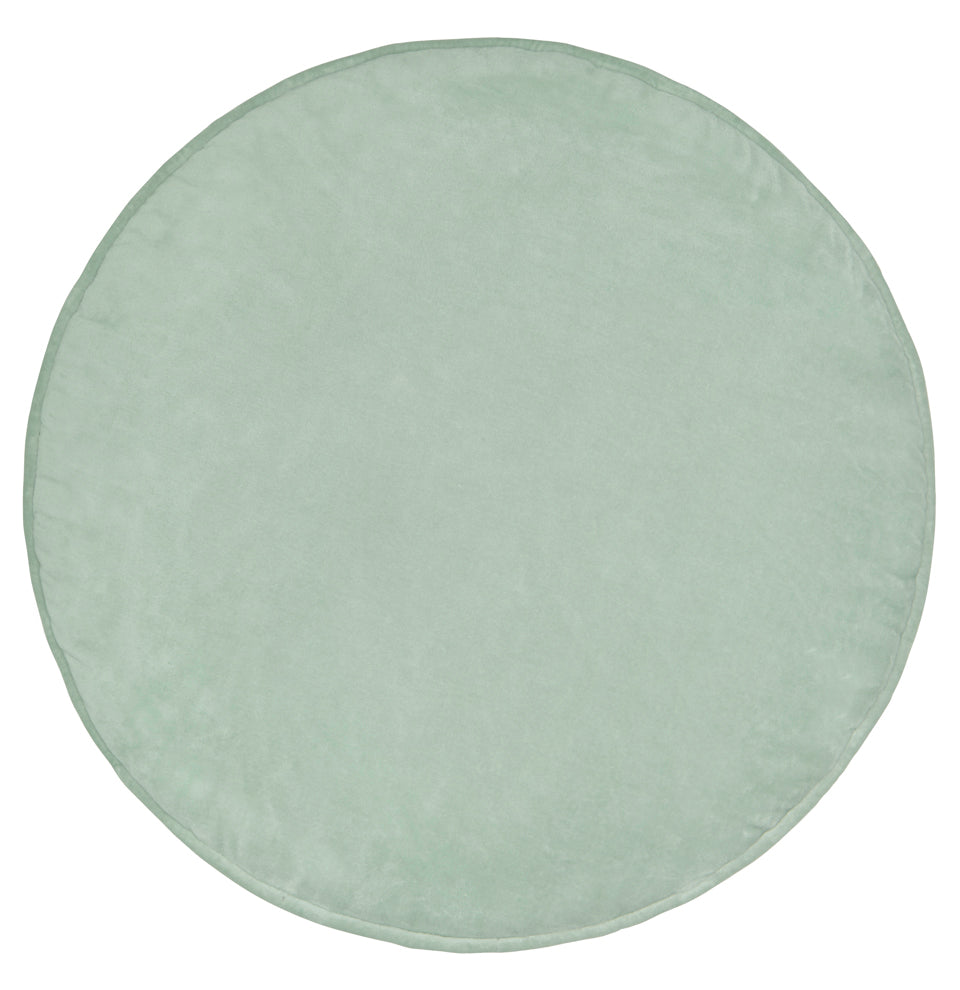SEAFOAM VELVET PENNY ROUND CUSHION