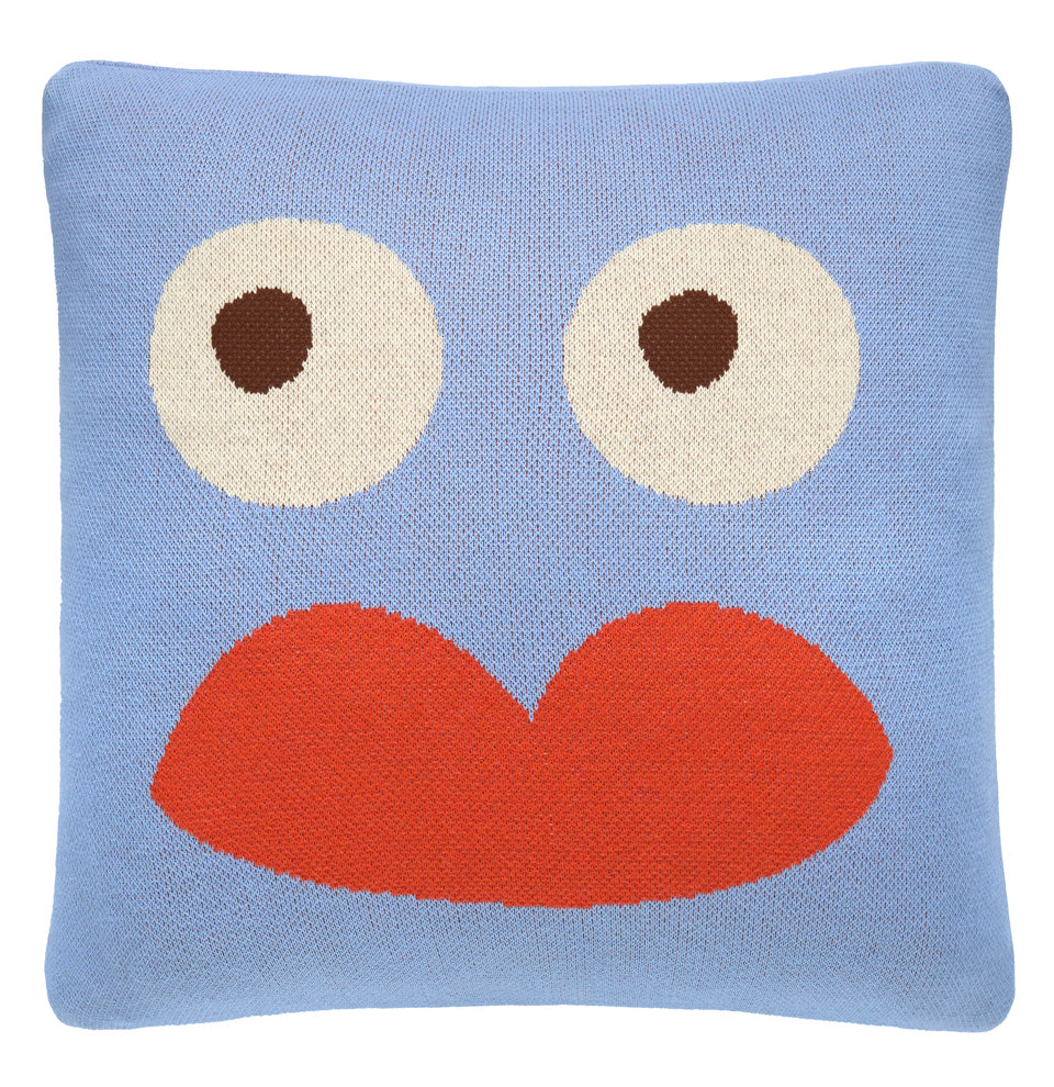 FUNNY FACE KNIT CUSHION