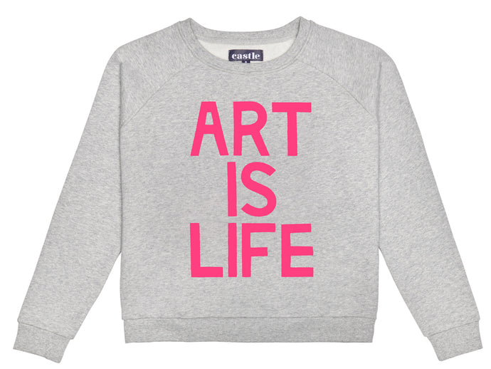 GREY MARLE ART IS LIFE SWEATER