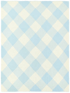 SKY BLUE TARTAN BABY THROW