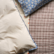 CHOCOLATE GINGHAM BEDSPREAD