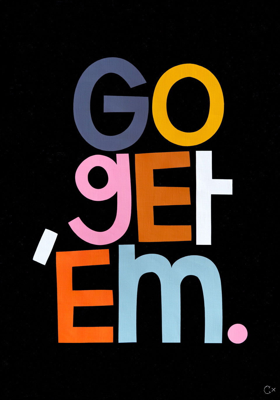 GO GET 'EM ART TEATOWEL