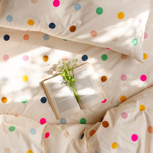 CONFETTI SPOT COT FITTED SHEET