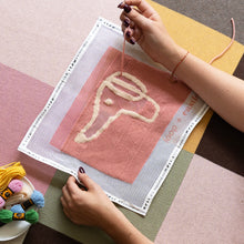 PINK DOGGIE NEEDLEPOINT CRAFT KIT