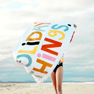 HOLIDAY THINGS BEACH TOWEL
