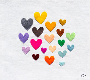 19 WHITE HEARTS