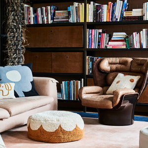 BUTTERSCOTCH SPOT SHAG CUSHION