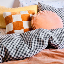 CHARCOAL GINGHAM QUILT COVER