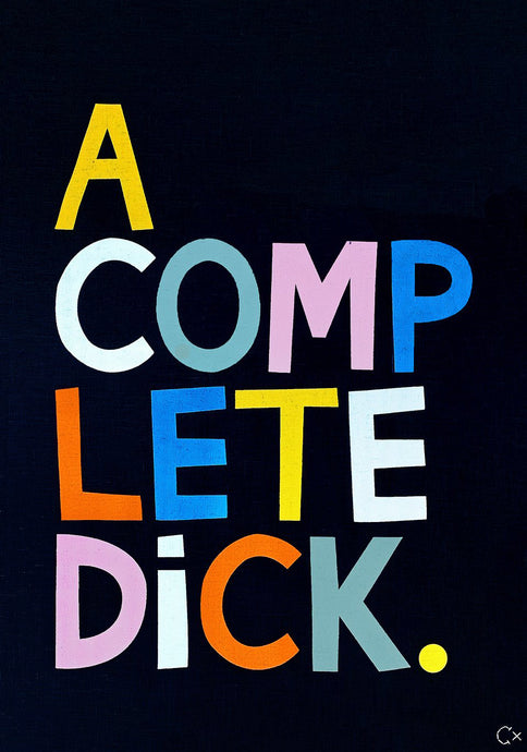 A COMPLETE DICK ART TEATOWEL BY CASTLE