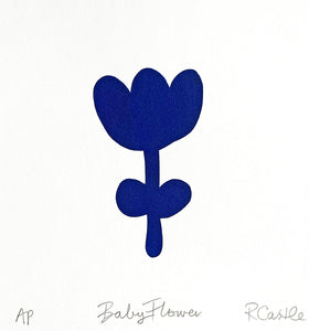 Baby Flower Print by Rachel Castle. 250mm w x 280mm h