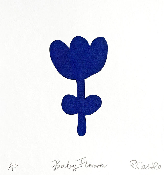 Baby Flower Print by Rachel Castle. 250mm w x 280mm h