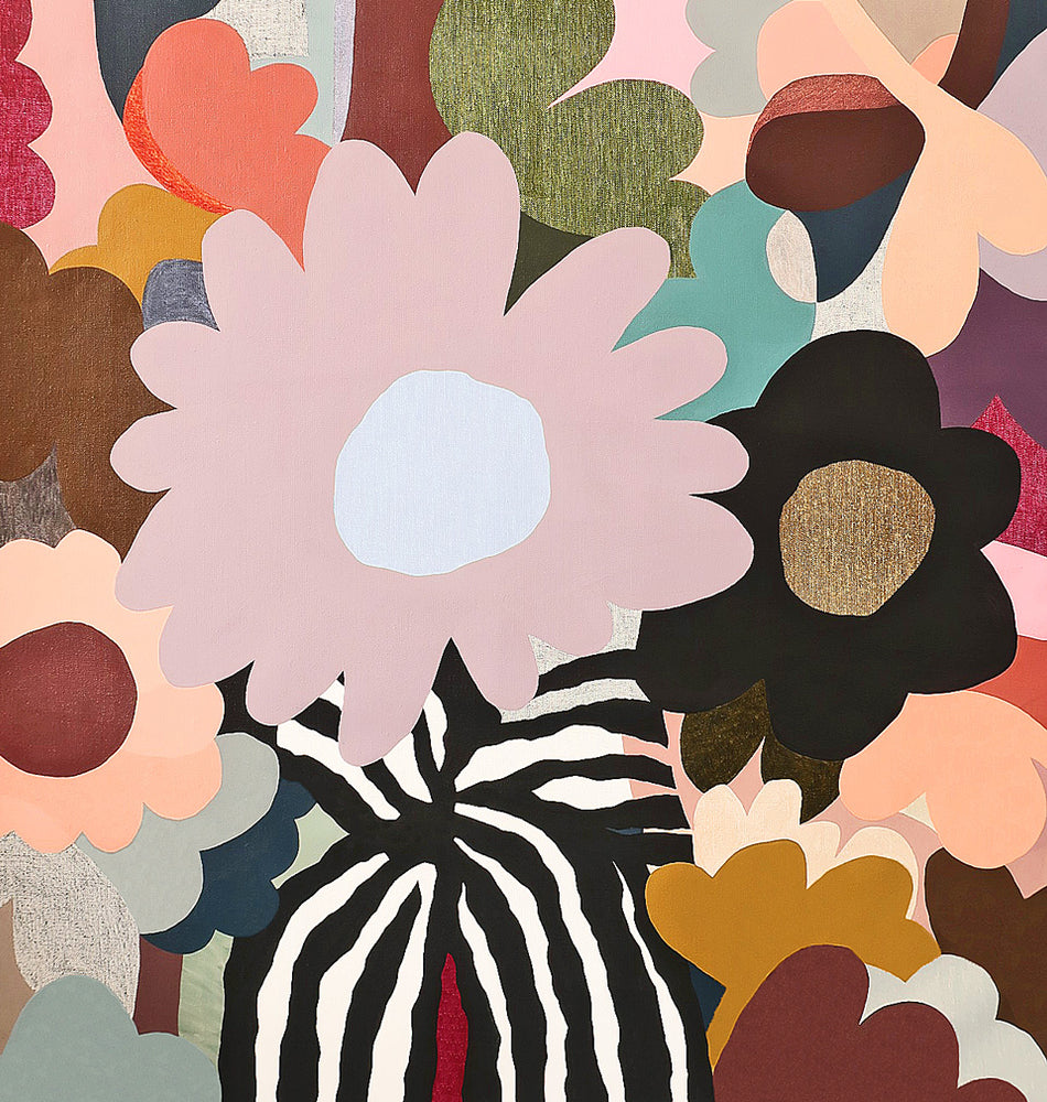 Big Posy 2 painting by Rachel Castle. 980mm w x 1050mm h