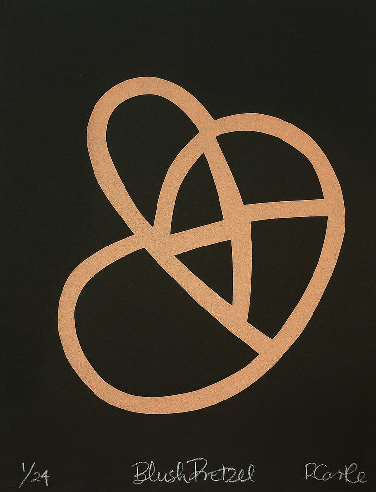 Blush Pretzel Print by Rachel Castle. 250mm w x 325mm h