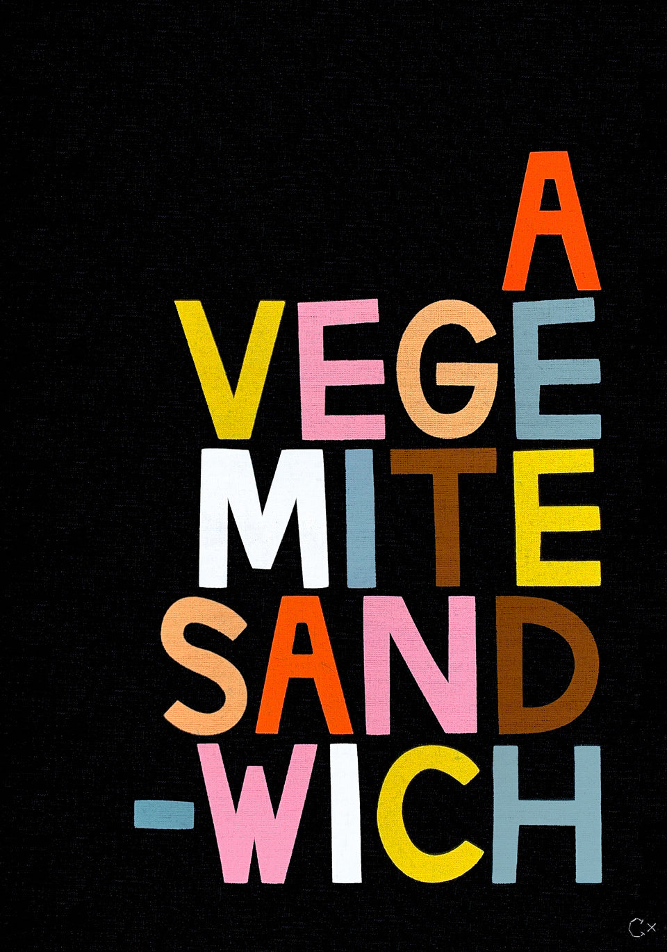 VEGEMITE SANDWICH ART TEATOWEL BY CASTLE
