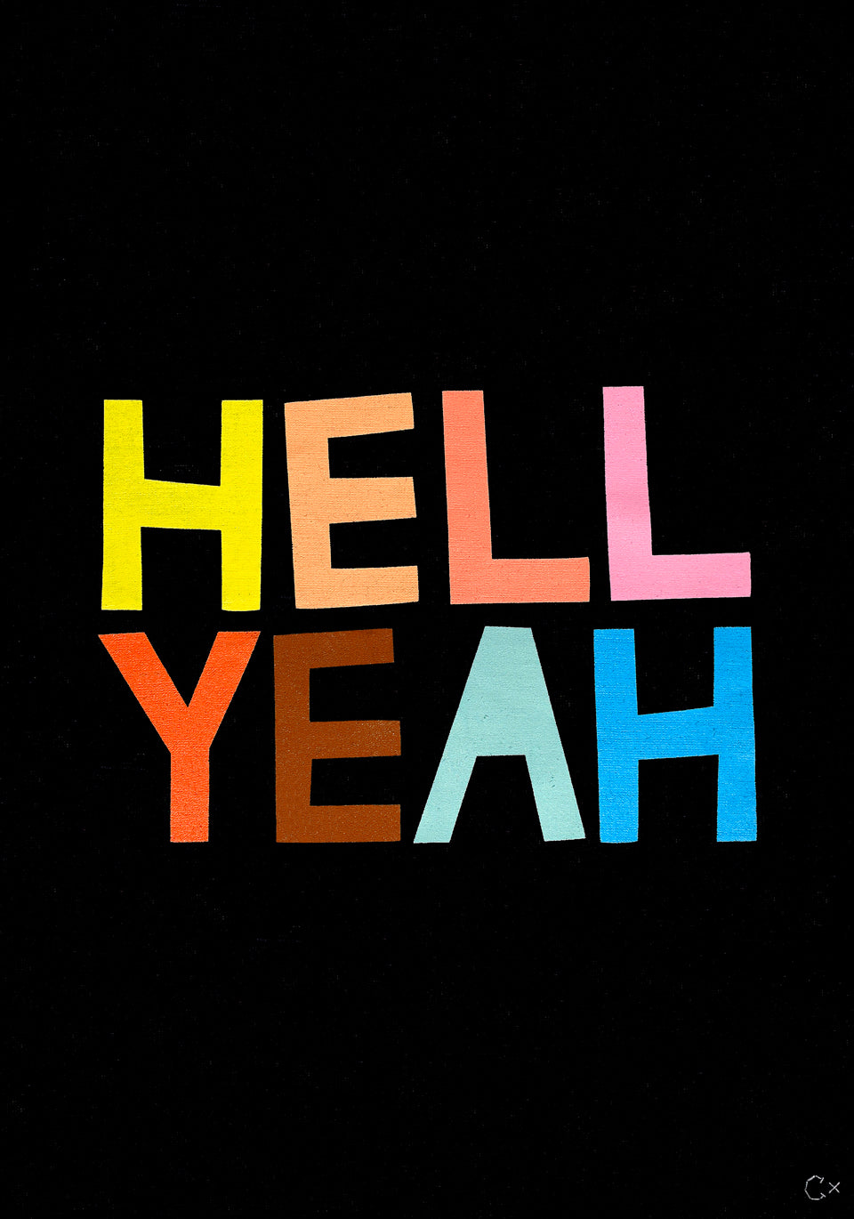 HELL YEAH ART TEATOWEL BY CASTLE