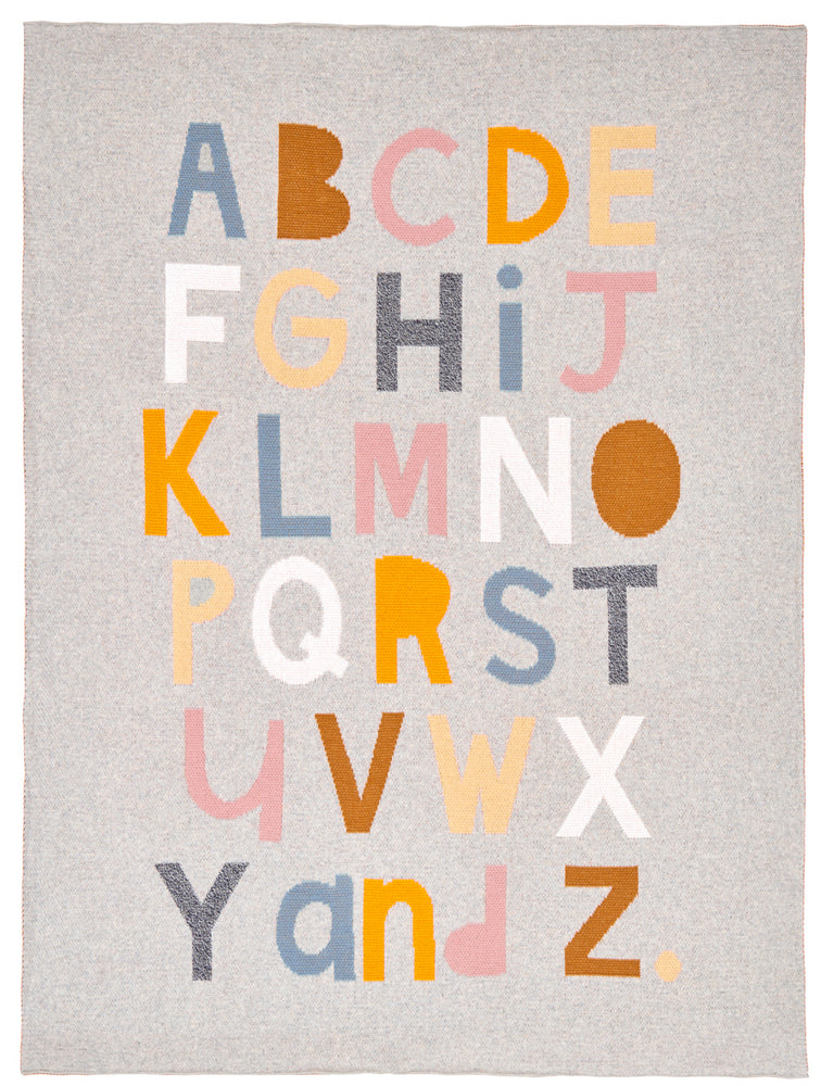 ALPHABET BABY KNIT THROW BY CASTLE