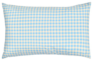 BABY BLUE GINGHAM PILLOWCASE BY CASTLE