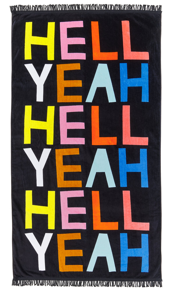 HELL YEAH BEACH TOWEL BY CASTLE