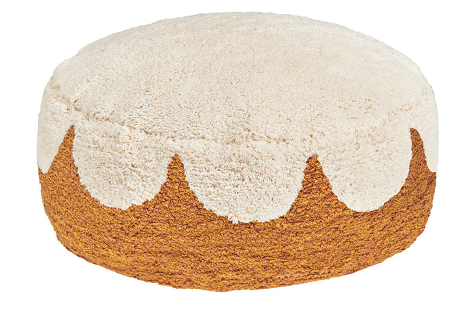 BUTTERSCOTCH SHAG FLOOR CUSHION BY CASTLE