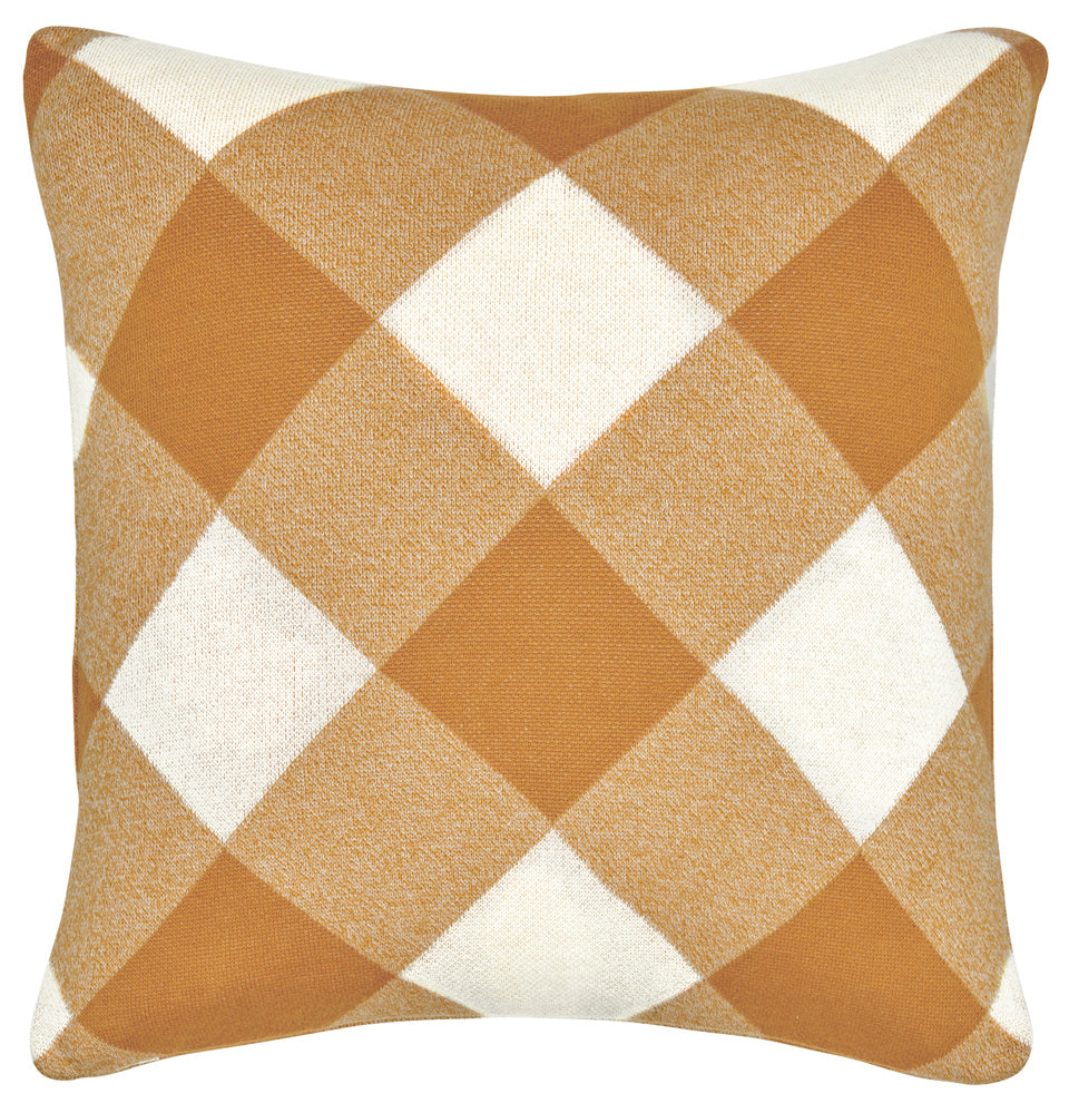 BISCUIT HARLEQUIN SQUARE CUSHION BY CASTLE