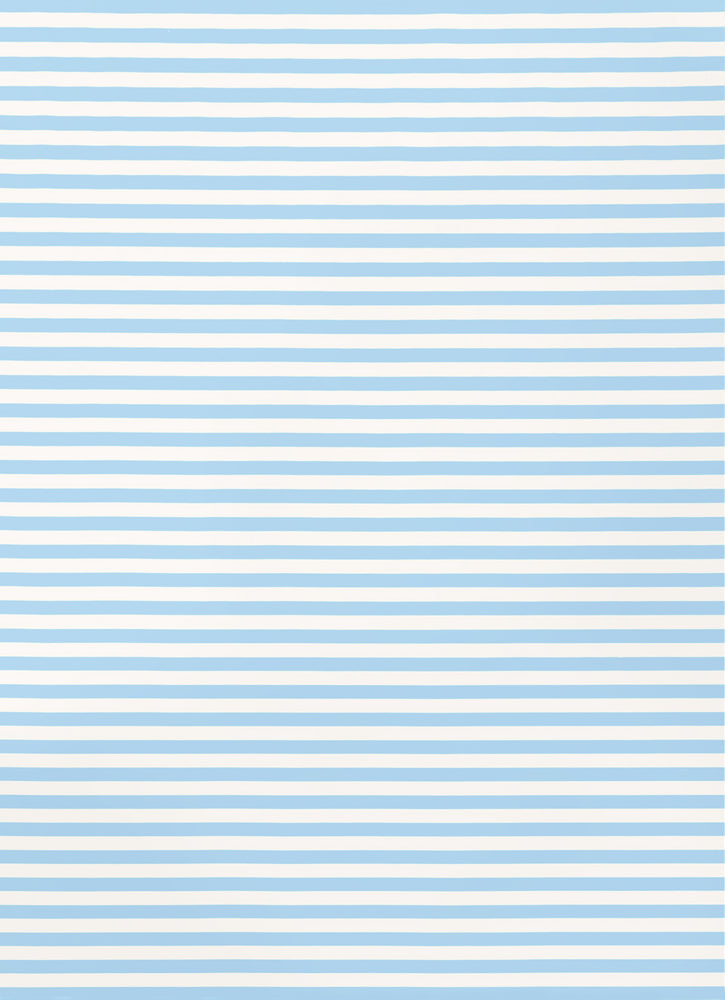 BLUE STRIPE SHIRTING COT FITTED SHEET BY CASTLE