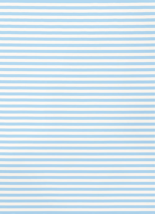 BLUE STRIPE SHIRTING COT FITTED SHEET BY CASTLE