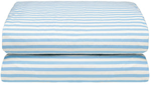 BLUE STRIPE SHIRTING QUILT COVER BY CASTLE