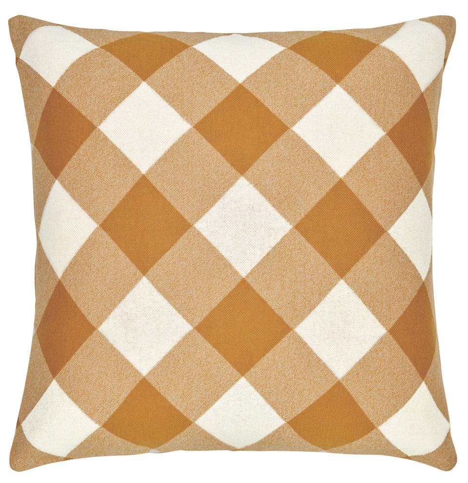 BISCUIT HARLEQUIN EUROPEAN CUSHION COVER BY CASTLE