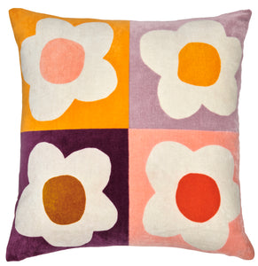 SUMMER FLOWERS VELVET CUSHION BY CASTLE