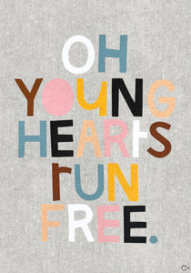 YOUNG HEARTS ART TEATOWEL BY CASTLE