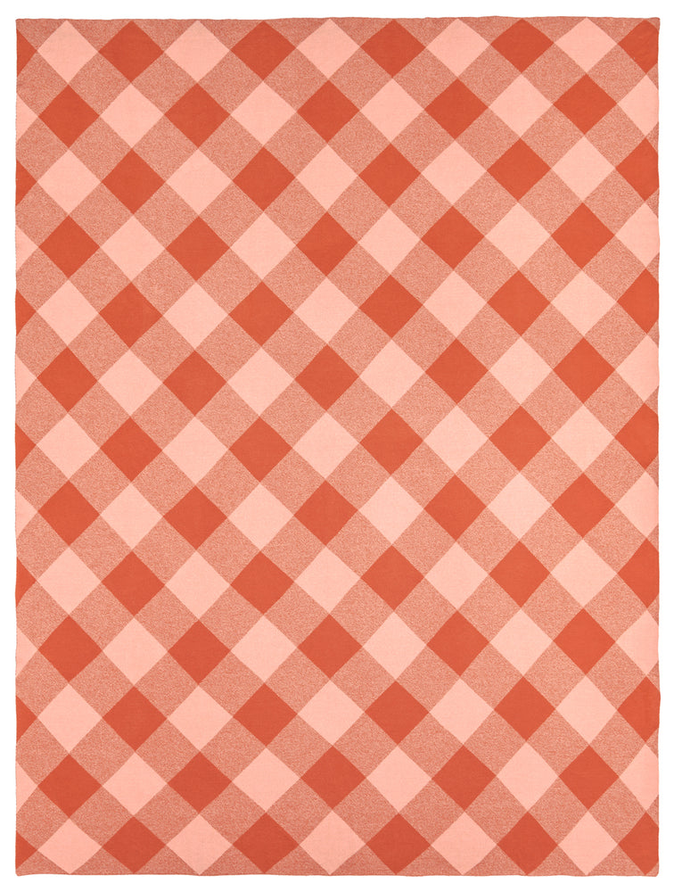 BLUSH TARTAN THROW BY CASTLE