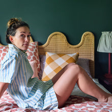 BISCUIT HARLEQUIN SQUARE CUSHION