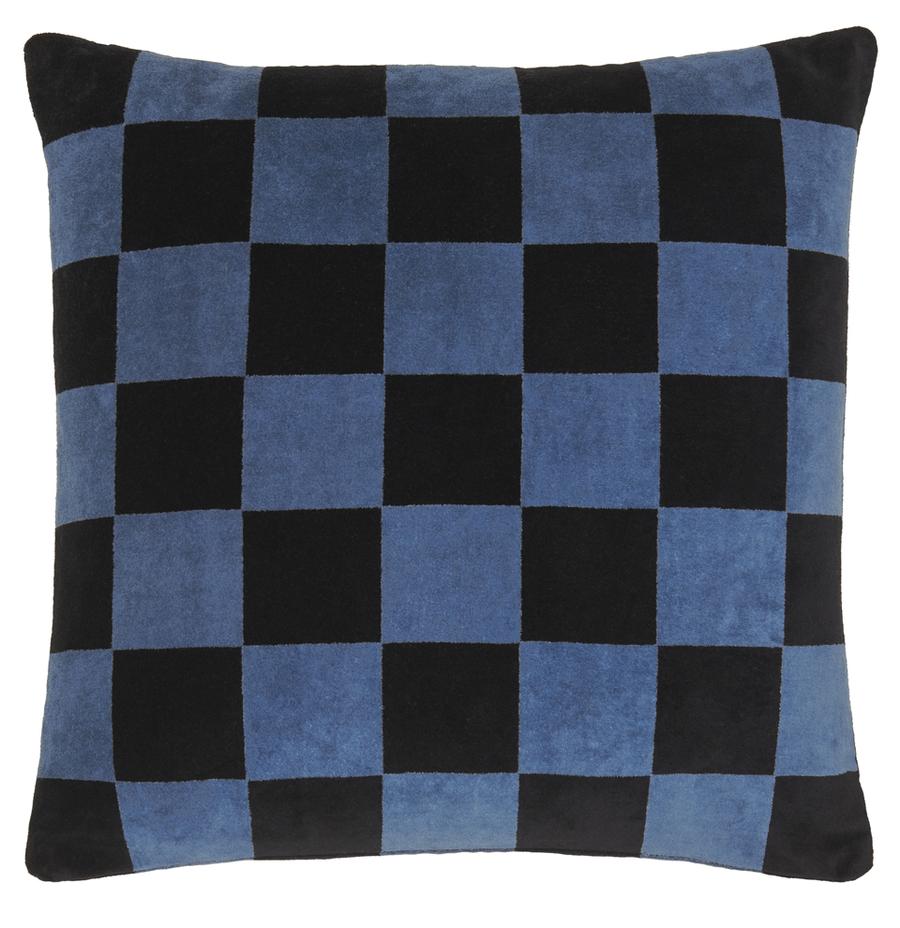 CHECKERBOARD VELVET CUSHION BY CASTLE