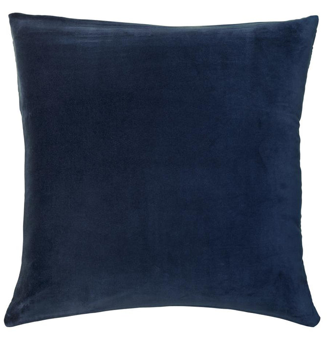 FRENCH NAVY VELVET EUROPEAN PILLOWCASE BY CASTLE