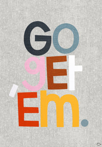 GO GET 'EM ART TEATOWEL BY CASTLE