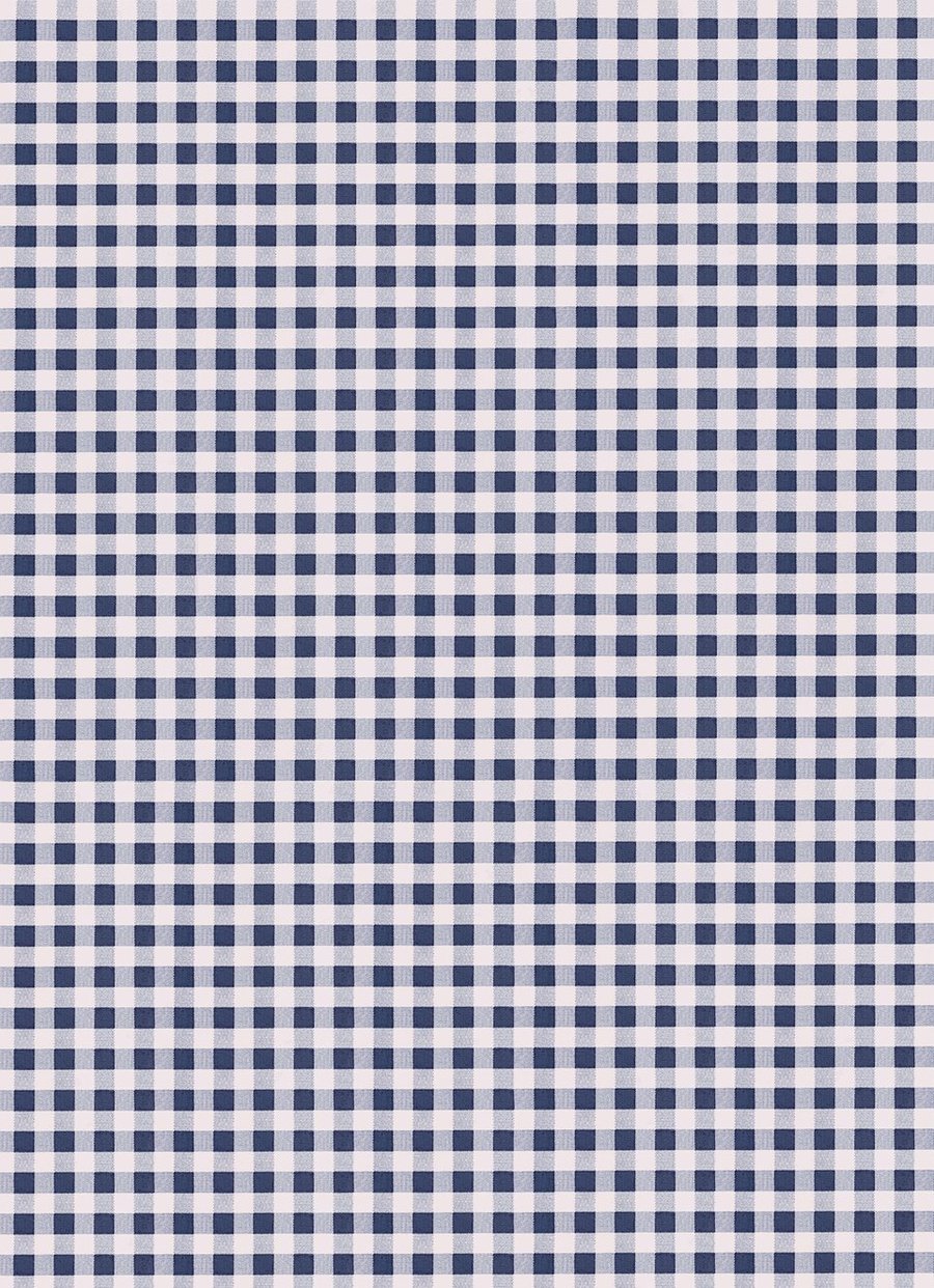 NAVY GINGHAM FITTED SHEET BY CASTLE