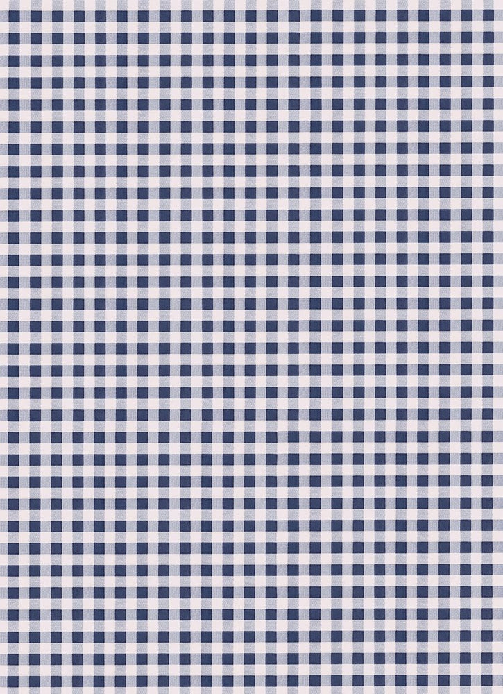 NAVY GINGHAM FLAT SHEET BY CASTLE