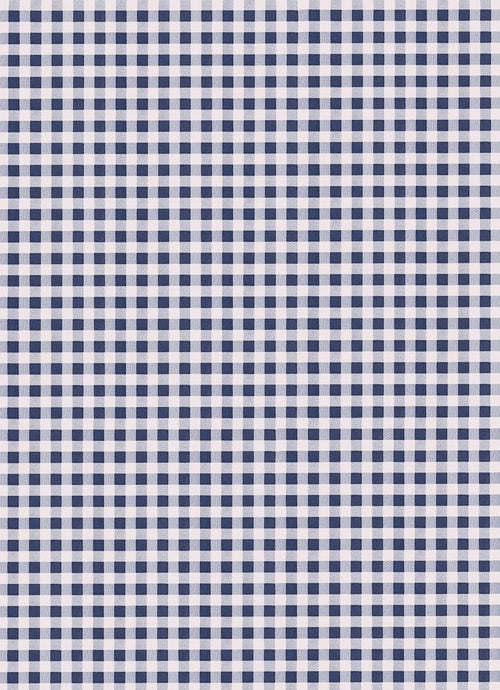 NAVY GINGHAM FLAT SHEET BY CASTLE
