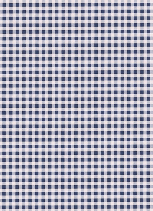 NAVY GINGHAM FLAT SHEET BY CASTLE