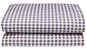 NAVY GINGHAM QUILT COVER BY CASTLE