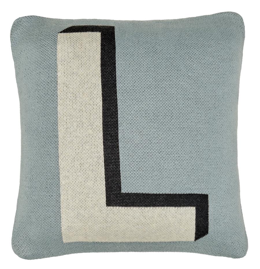 LETTER L MINI KNIT CUSHION BY CASTLE