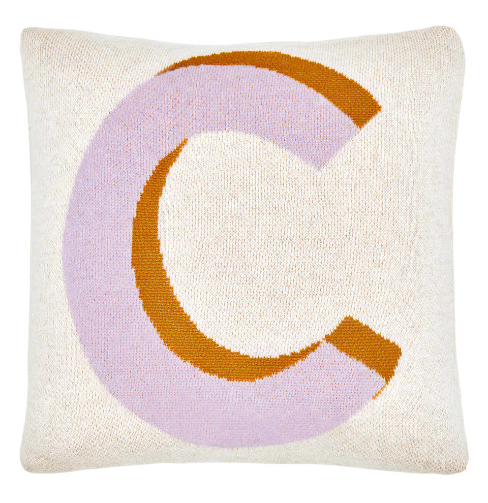 LETTER C MINI KNIT CUSHION BY CASTLE