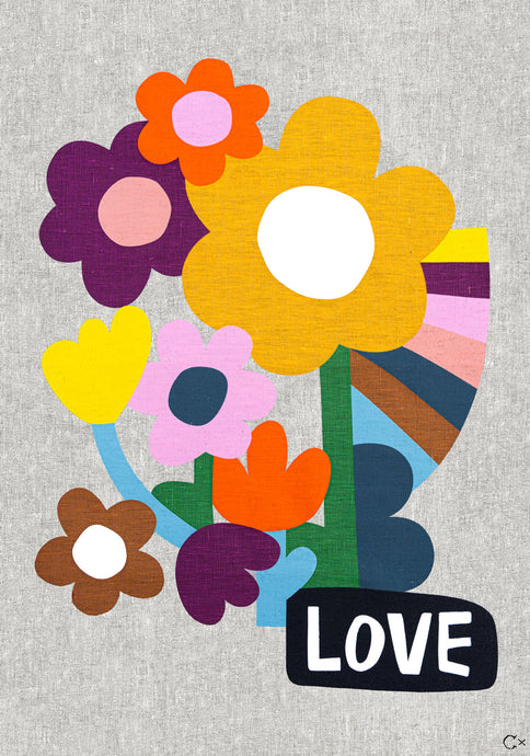 LOVE GARDEN ART TEATOWEL BY CASTLE