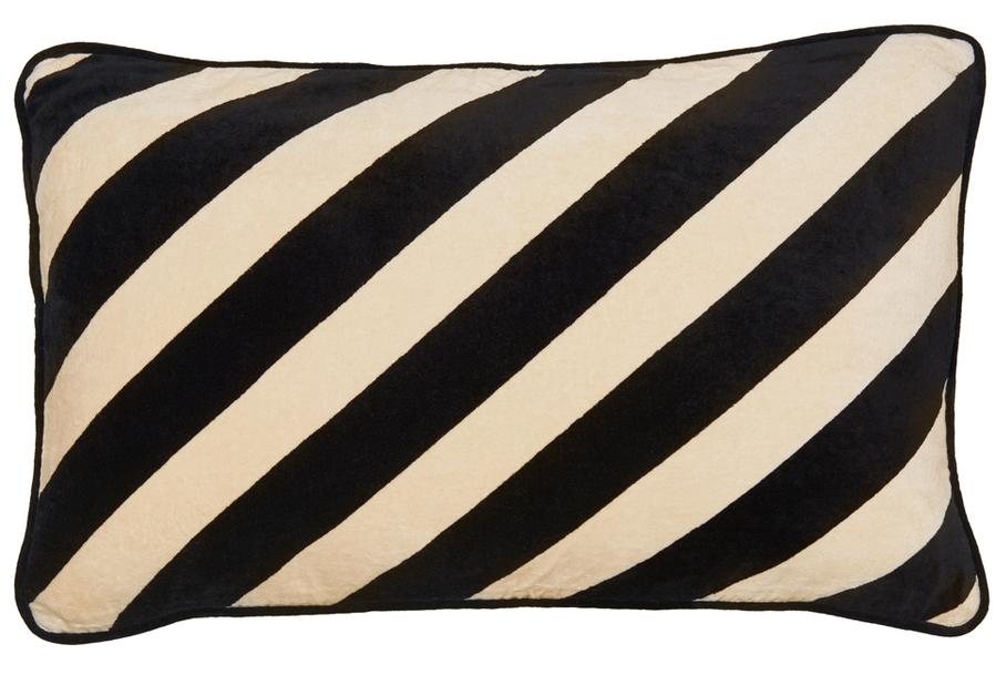 BLACK STRIPE LUMBAR CUSHION BY CASTLE