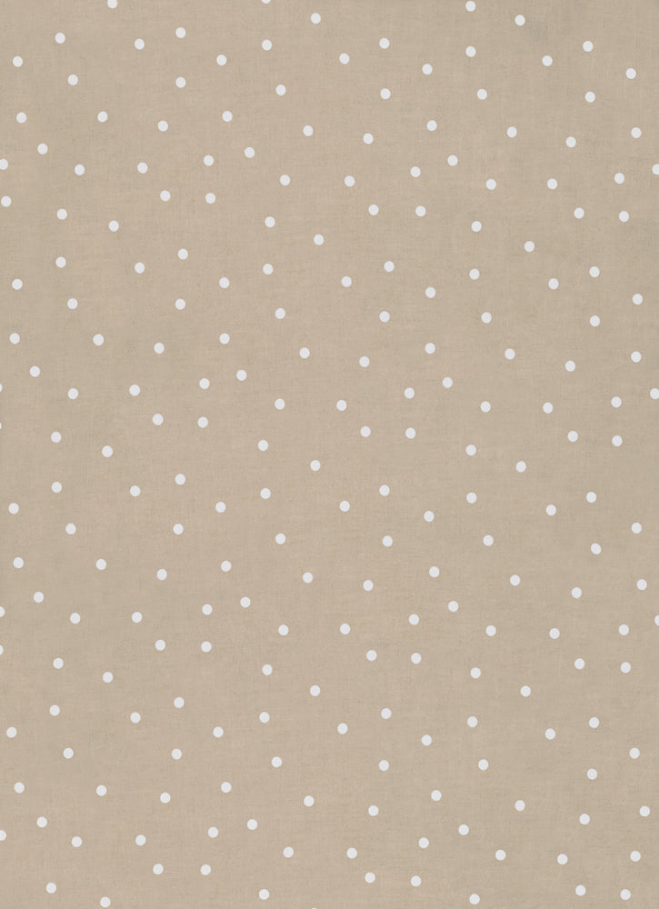 NATURAL SPOT COT LINEN FITTED SHEET BY CASTLE